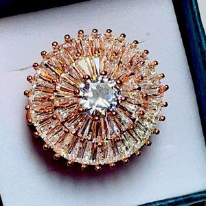 New rose gold plated cocktail ring